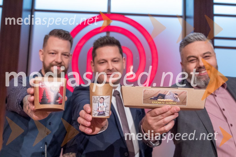  Bine Volčič, kuharski mojster;  Luka Jezeršek, Hiša kulinarike Jezeršek;  Karim Merdjadi, kuharski in slaščičarski mojster MasterChef Slovenija 2019 nam je odprl vrata svoje kuhinje
