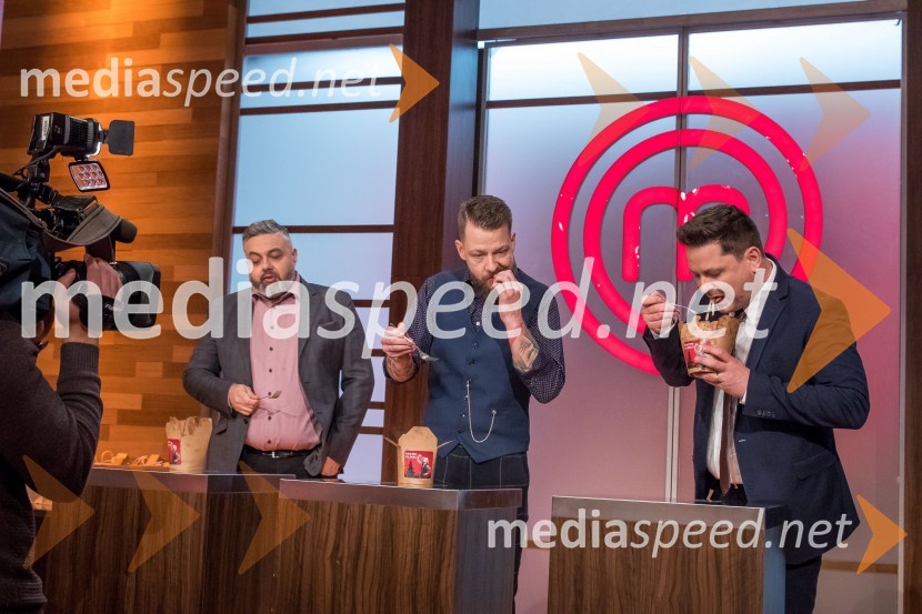  Karim Merdjadi, kuharski in slaščičarski mojster ;  Bine Volčič, kuharski mojster;  Luka Jezeršek, Hiša kulinarike JezeršekMasterChef Slovenija 2019 nam je odprl vrata svoje kuhinje