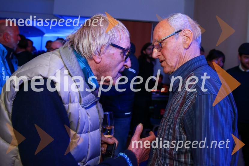  Tone Fornezzi - Tof, novinar;  Miroslav Cerar, nekdanji gimnastičar, predsednik Odbora za podeljevanje Bloudkovih priznanj50 let Letalnice bratov Gorišek in 70 let športa na Radiu Slovenija