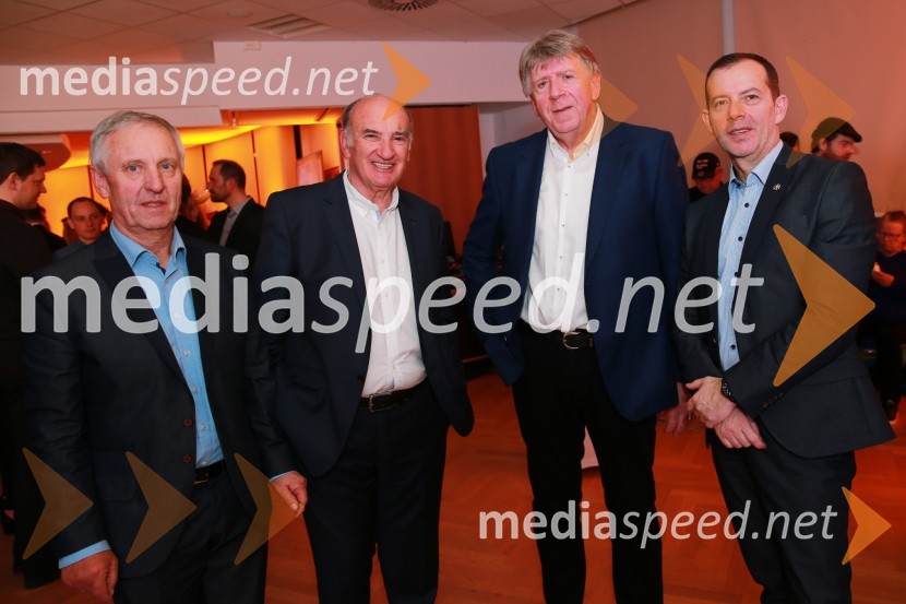  Janez Bukovnik, predsednik uprave Športna loterija d.d.  ;  ... ;  Drago Bahun, član uprave Gorenje d.d., predsednik OK Planica;  Enzo Smrekar, predsednik uprave Droge Kolinske in glavni direktor strateškega poslovnega področja v Atlantic Grupi, predsednik SZS50 let Letalnice bratov Gorišek in 70 let športa na Radiu Slovenija