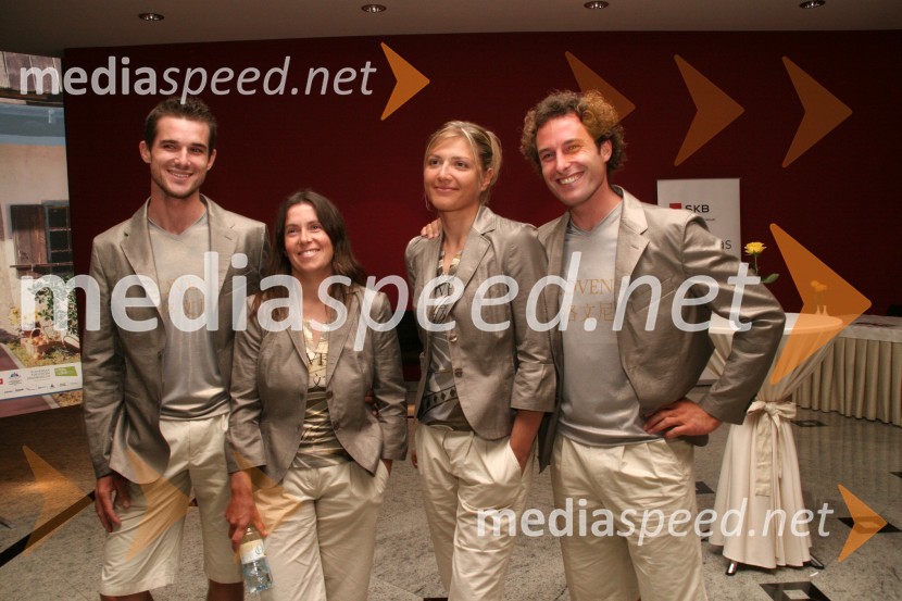 Mitja Nevečny, Klara Maučec, Vesna Dekleva in Karlo Hmeljak, jadralciPredstavitev slovenske olimpijske delegacije - Peking 2008