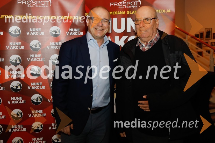  Jurij Franko, direktor, Prospot, d. o. o.;  Ivo Daneu,  nekdanji košarkarNune v akciji!, premiera predstave