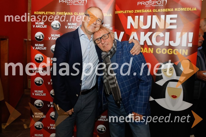  Jurij Franko, direktor, Prospot, d. o. o.;  Tone Fornezzi - Tof, novinarNune v akciji!, premiera predstave