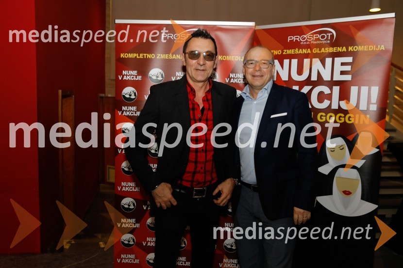  Branko  Đurić - Đuro, igralec;  Jurij Franko, direktor, Prospot, d. o. o.Nune v akciji!, premiera predstave