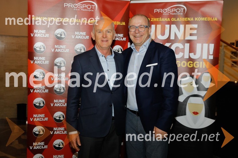  Jože  Mermal, predsednik uprave BTC;  Jurij Franko, direktor, Prospot, d. o. o.Nune v akciji!, premiera predstave