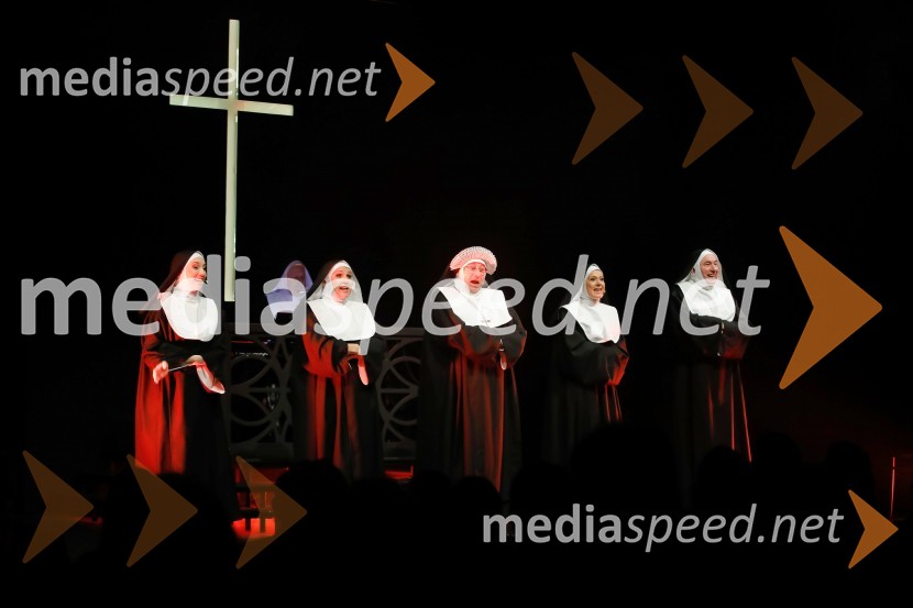  Lea  Bartha Pesek, pevka;  Alenka Godec, pevka;  Gojmir Lešnjak Gojc, igralec;  Simona  Vodopivec Franko, pevka, igralka;  Marjan Bunič, pevec, voditelj, Radio OgnjiščeNune v akciji!, premiera predstave