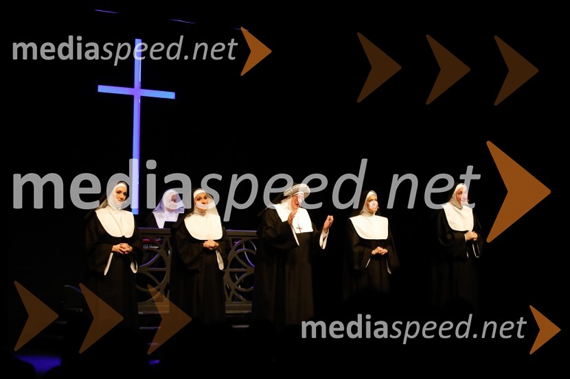  Lea  Bartha Pesek, pevka;  Miran Juvan, glasbenik;  Alenka Godec, pevka;  Gojmir Lešnjak Gojc, igralec;  Simona  Vodopivec Franko, pevka, igralka;  Marjan Bunič, pevec, voditelj, Radio OgnjiščeNune v akciji!, premiera predstave