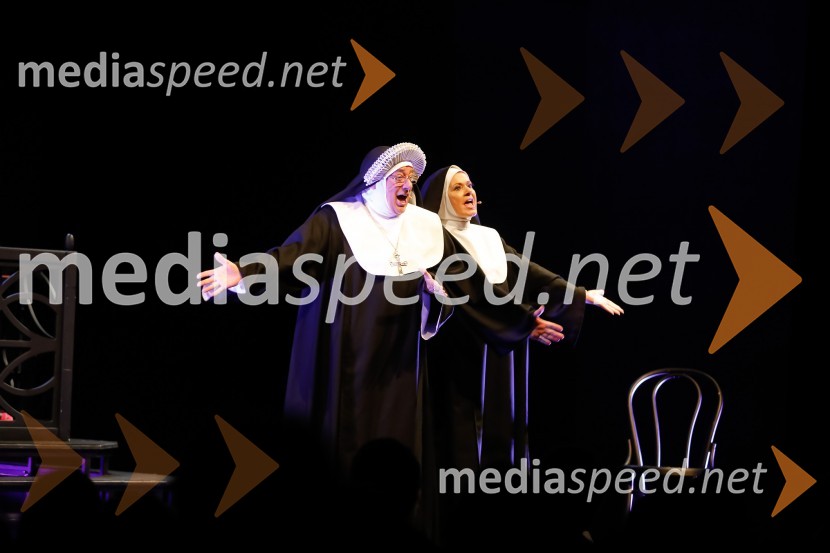  Gojmir Lešnjak Gojc, igralec;  Simona  Vodopivec Franko, pevka, igralkaNune v akciji!, premiera predstave