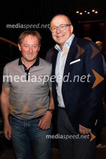  Bojan Križaj, nekdanji smučar;  Jurij Franko, direktor, Prospot, d. o. o.Nune v akciji!, premiera predstave