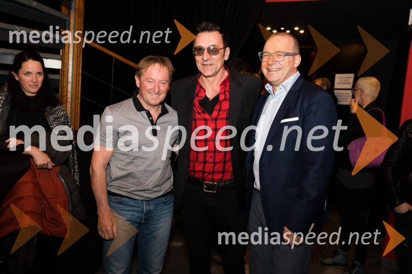  Bojan Križaj, nekdanji smučar;  Branko  Đurić - Đuro, igralec;  Jurij Franko, direktor, Prospot, d. o. o.Nune v akciji!, premiera predstave