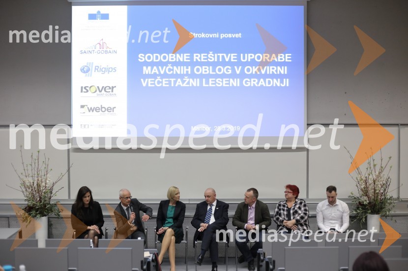 doc. dr. Vesna Žegarac Leskovar, Fakulteta za gradbeništvo, prometno inženirstvo in arhitekturo;  prof. dr. Miroslav  Premrov, Fakulteta za gradbeništvo, prometno inženirstvo in arhitekturo, Univerza v Mariboru; doc. dr. Erika Kozem Šilih, Fakulteta za gradbeništvo, arhitekturo in promet, Univerze v Mariboru;  Jože Polajner, Saint Gobain, Gradbeni izdelki d.o.o.;  Jens Koch, Saint-Gobain Rigips Austria;  Valerija Skok, VIGIT, d.o.o.; asist. mag. Damjan Maučec, Fakulteta za gradbeništvo, prometno inženirstvo in arhitekturo Univerze v MariboruSodobne rešitve uporabe mavčnih oblog v okvirni večetažni leseni gradnji, strokovni posvet