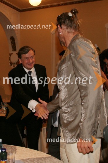 Dr. Danilo Türk, predsednik Republike Slovenije in Luka Špik, veslačPredstavitev slovenske olimpijske delegacije - Peking 2008