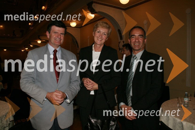 Mag. Blaž Kavčič, predsednik Državnega sveta RS, Cvetka Selšek, predsednica uprave SKB banke in Andre - Marc Prudent, podpredsednik uprave SKB bankePredstavitev slovenske olimpijske delegacije - Peking 2008
