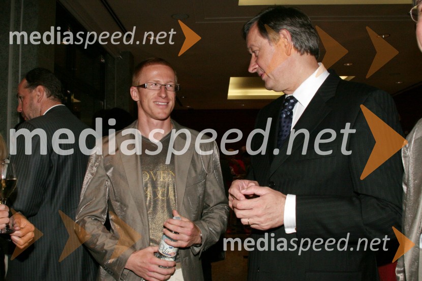 Matic Osovnikar, atlet in dr. Danilo Türk, predsednik Republike SlovenijePredstavitev slovenske olimpijske delegacije - Peking 2008
