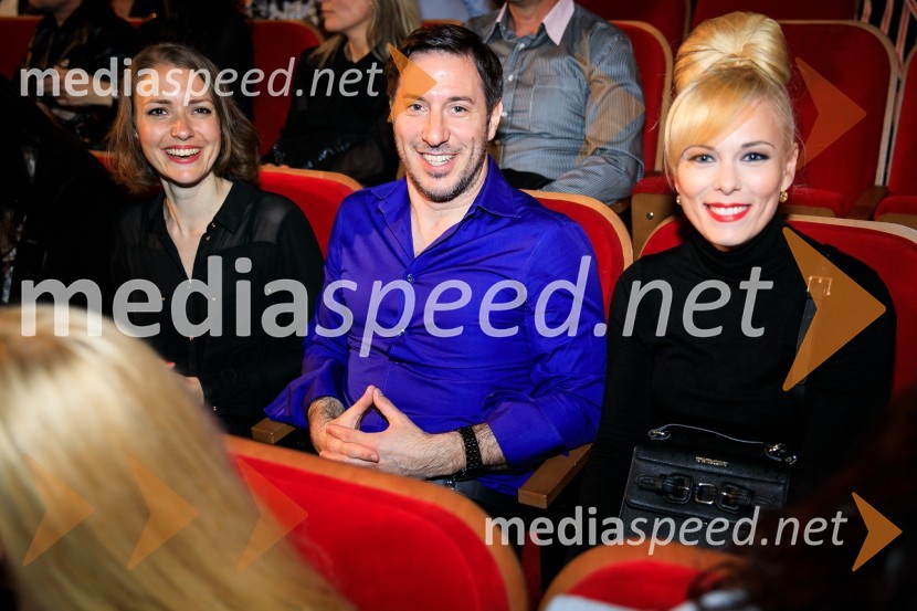  Nina Cijan, RTV;  Jan Bučar, igralec;  Pia Pustovrh, voditeljicaSeks nasveti od A do Ž, premiera komedije
