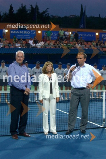 Vojko Čok, predsednik uprave Banka Koper d.d., Mima Jaušovec, nekdanja teniška igralka, članica organizacijskega odbora Banka Koper Slovenia Open in zmagovalka Odprtega prvenstva v Franciji leta 1977 in Andrej Bizjak, direktor Banka Koper Slovenia OpenTeniški turnir Banka Koper Slovenia Open