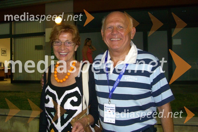 Prof. dr. Andreja Kocijančič, rektorica Univerze v Ljubljani in Janez Kocijančič, predsednik Olimpijskega komiteja SlovenijeTeniški turnir Banka Koper Slovenia Open