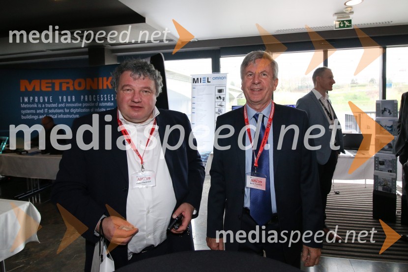 prof. dr. Peter  Planinšič, Prof.dr.elektrotehnike; prof. dr. Boris Tovornik, predsednik konference AIG'19Konferenca Avtomatizacija v industriji in gospodarstvu 2019