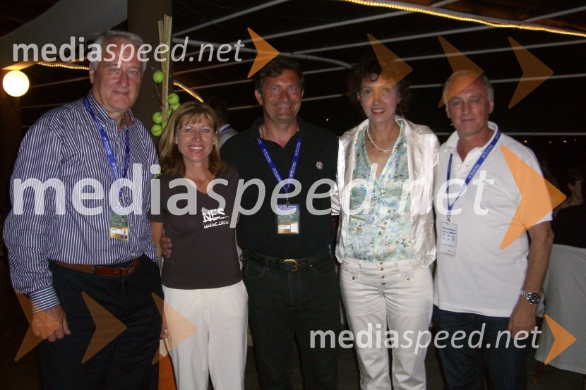 Vojko Čok, predsednik uprave Banka Koper d.d., Mima Jaušovec, nekdanja teniška igralka, članica organizacijskega odbora Banka Koper Slovenia Open in zmagovalka Odprtega prvenstva v Franciji leta 1977, Karl Viktor Erjavec, minister za obrambo, Virginia Ruzici, nekdanja teniška igralka in zmagovalka Odprtega prvenstva v Franciji leta 1978 in Ezio Salvai, podpredsednik uprave Banka Koper d.d.Teniški turnir Banka Koper Slovenia Open