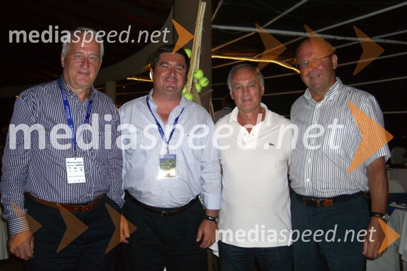 Vojko Čok, predsednik uprave Banka Koper d.d., Robert Časar, Ezio Salvai, podpredsednik uprave Banka Koper d.d. in Franc Bizjak, direktor podjetja BitermoTeniški turnir Banka Koper Slovenia Open