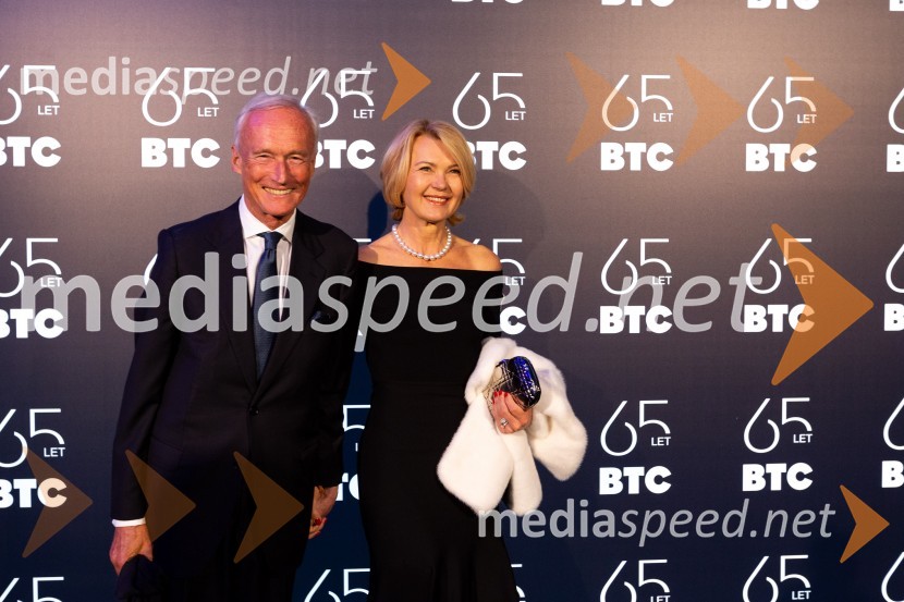  Janez  Pergar, prokurist NP Consulting;  Nevenka Črešnar Pergar, lastnica in direktorica podjetja NP ConsultingPraznovanje 65-letnice družbe BTC