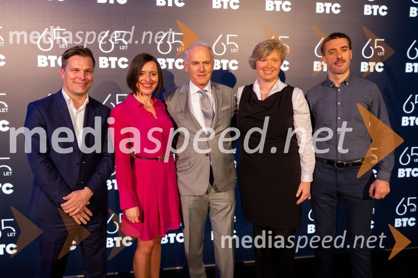  Daniel Avdagič, direktor, AV Living Lab;  Špela Rode, Chief Experience Officer, AV Living Lab ;  Jože  Mermal, predsednik uprave družbe BTC;  Petra Aleš, projektna vodja, AV Living Lab;  Blaž Vukelić, Chief Operating Officer, AV Living LabPraznovanje 65-letnice družbe BTC
