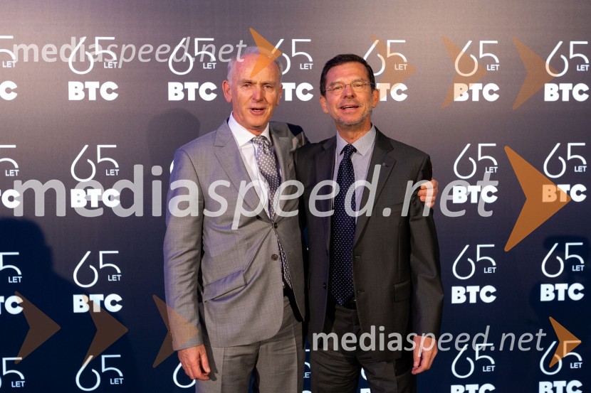  Jože  Mermal, predsednik uprave družbe BTC; mag. Igor Mervič,  generalni direktor Spar SlovenijaPraznovanje 65-letnice družbe BTC