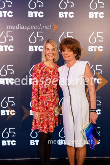  Tjaša Ficko, podžupanja, Mestna občina Ljubljana;  Helena Petrin, generalna sekretarka BTC Praznovanje 65-letnice družbe BTC