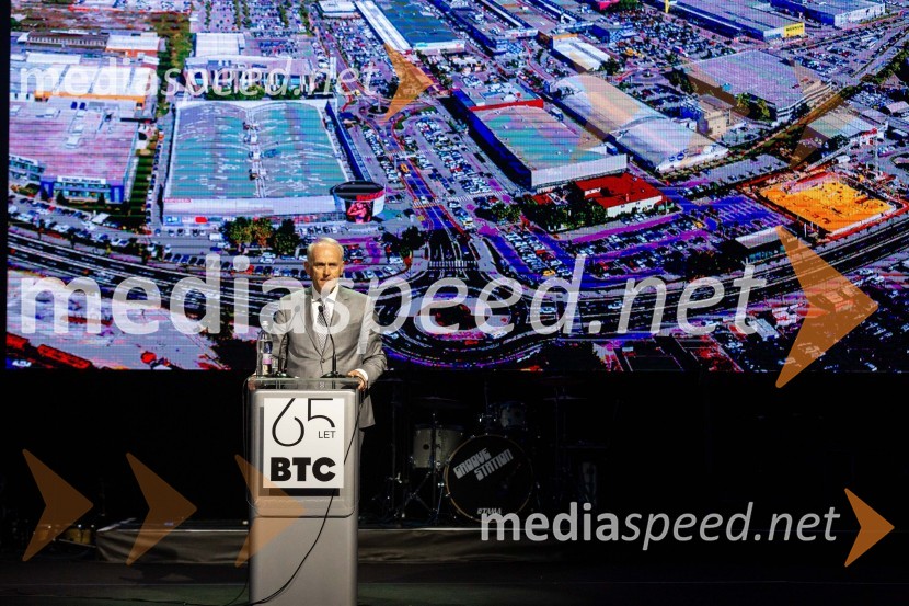  Jože  Mermal, predsednik uprave družbe BTCPraznovanje 65-letnice družbe BTC