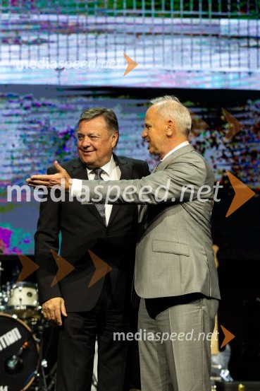  Zoran Janković, župan, Mestna občina Ljubljana;  Jože  Mermal, predsednik uprave družbe BTCPraznovanje 65-letnice družbe BTC