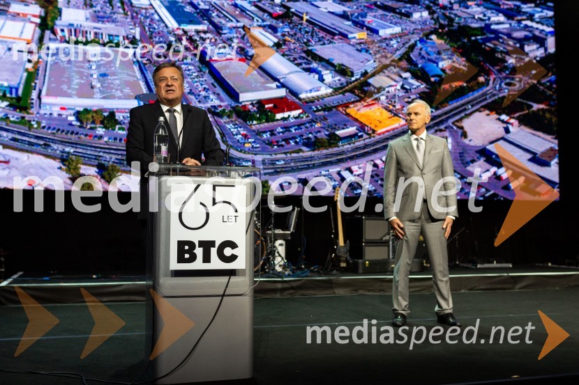  Zoran Janković, župan, Mestna občina Ljubljana;  Jože  Mermal, predsednik uprave družbe BTCPraznovanje 65-letnice družbe BTC
