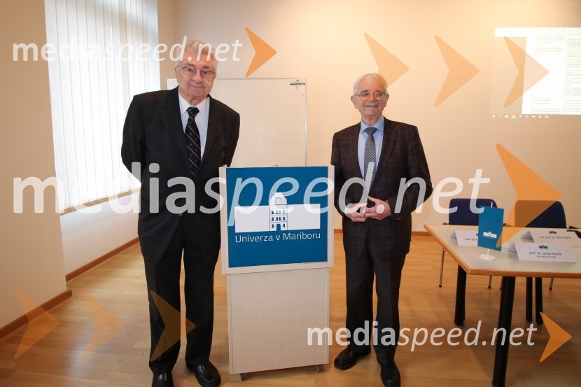 dr. Jože Gričar, zaslužni profesor; prof. dr. Peter Glavič, nekdanji poslanec Državnega zboraMednarodna delavnica o srebrni ekonomiji