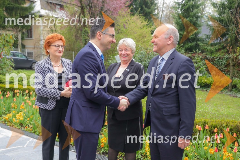 prof. dr.  Danica  Purg,  direktorica IEDC Poslovna šola Bled;  Marjan  Šarec, predsednik Vlade Republike Slovenije;  Gertrud Rantzen, predsednica, Slovensko-nemška gospodarska zbornica; Nj. Eksc. Klaus Reidel, veleposlanik Zvezne republike NemčijeDan slovensko-nemškega gospodarstva 2019