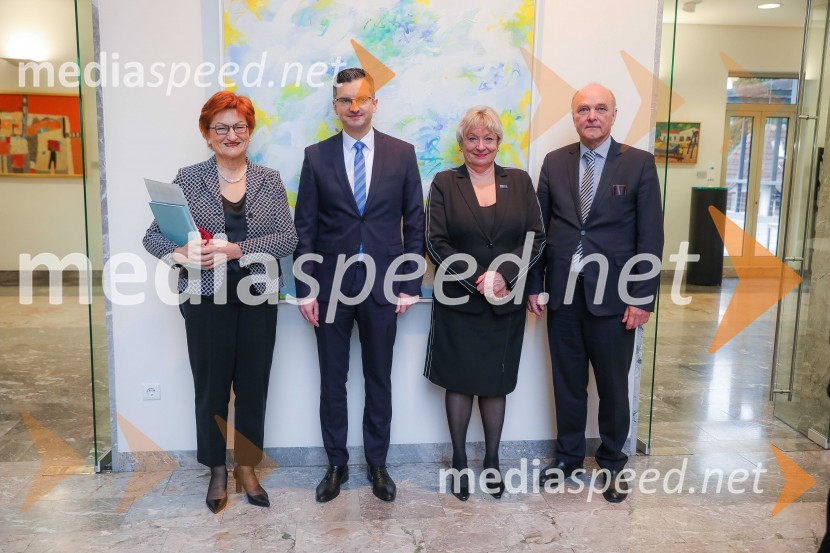 prof. dr.  Danica  Purg,  direktorica IEDC Poslovna šola Bled;  Marjan  Šarec, predsednik Vlade Republike Slovenije;  Gertrud Rantzen, predsednica, Slovensko-nemška gospodarska zbornica; Nj. Eksc. Klaus Reidel, veleposlanik Zvezne republike NemčijeDan slovensko-nemškega gospodarstva 2019
