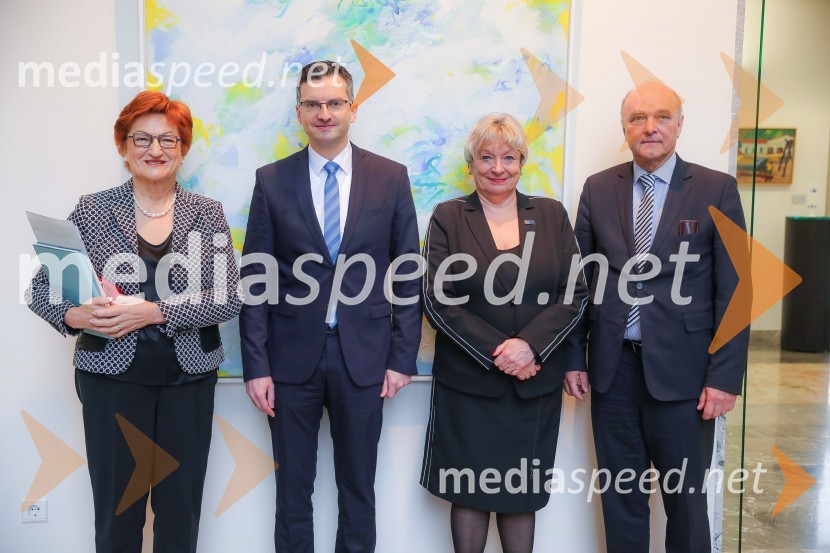 prof. dr.  Danica  Purg,  direktorica IEDC Poslovna šola Bled;  Marjan  Šarec, predsednik Vlade Republike Slovenije;  Gertrud Rantzen, predsednica, Slovensko-nemška gospodarska zbornica; Nj. Eksc. Klaus Reidel, veleposlanik Zvezne republike NemčijeDan slovensko-nemškega gospodarstva 2019