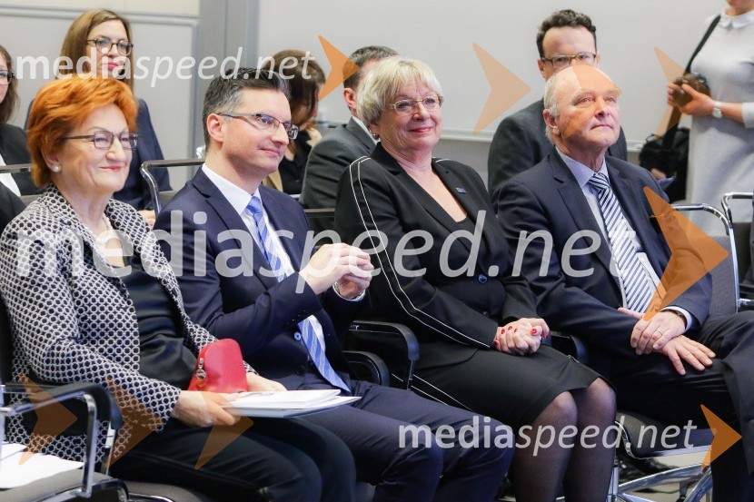 prof. dr.  Danica  Purg,  direktorica IEDC Poslovna šola Bled;  Marjan  Šarec, predsednik Vlade Republike Slovenije;  Gertrud Rantzen, predsednica, Slovensko-nemška gospodarska zbornica; Nj. Eksc. Klaus Reidel, veleposlanik Zvezne republike NemčijeDan slovensko-nemškega gospodarstva 2019