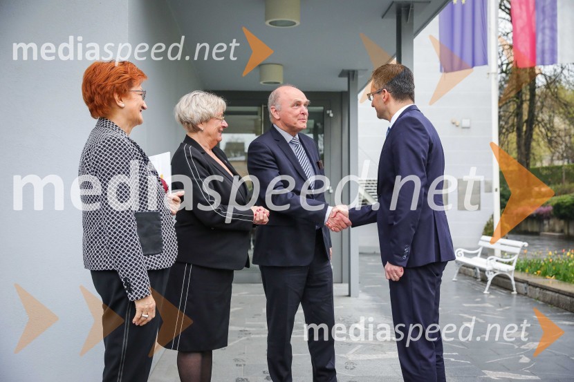 prof. dr.  Danica  Purg,  direktorica IEDC Poslovna šola Bled;  Gertrud Rantzen, predsednica, Slovensko-nemška gospodarska zbornica; Nj. Eksc. Klaus Reidel, veleposlanik Zvezne republike Nemčije;  Marjan  Šarec, predsednik Vlade Republike SlovenijeDan slovensko-nemškega gospodarstva 2019