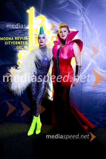  Miha Kavčič, tekmovalec resničnostnega šova Kmetija 2018;  Christa Žentiily - Salomé13. nadstropje, modni spektakel Citycenter Celje