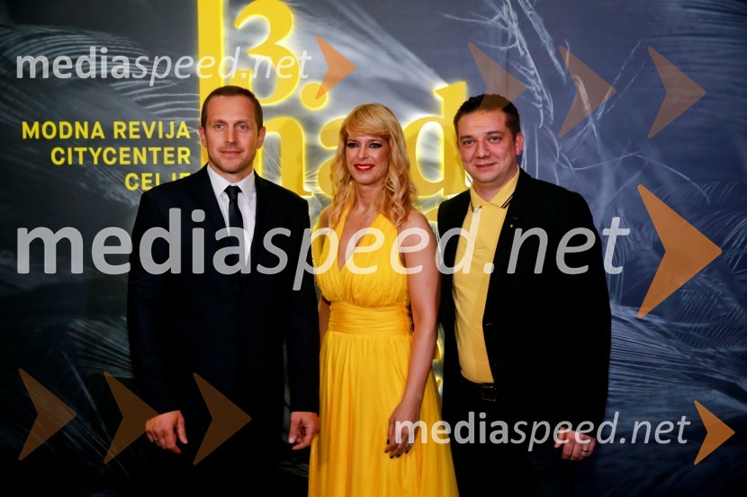  Jure Košir, nekdanji smučar;  Darja Lesjak, center manager Citycenter Celje;  Toni Pugelj, direktor SES Slovenija in center manager nakupovalnega središča Aleja13. nadstropje, modni spektakel Citycenter Celje