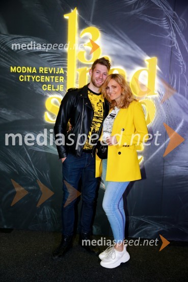  Dmitrij  Halužan;  Mateja Pozeb, make-up artistka, lastnica Alter EGO - make up studio13. nadstropje, modni spektakel Citycenter Celje