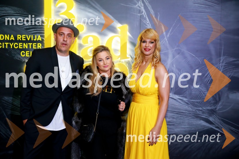  Boštjan Čukur, raper, 6 Pack Čukur;  Nika  Čukur,  ShowRoom events;  Darja Lesjak, center manager Citycenter Celje13. nadstropje, modni spektakel Citycenter Celje