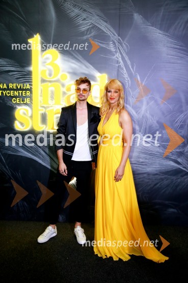  David Hojnik, modni oblikovalec DH fashion;  Darja Lesjak, center manager Citycenter Celje13. nadstropje, modni spektakel Citycenter Celje