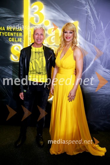   Igor  Jelen-Iggy, koreograf, Hiša umetnosti Igen Celje Since 1980 by Igor Jelen - IGGY;  Darja Lesjak, center manager Citycenter Celje13. nadstropje, modni spektakel Citycenter Celje