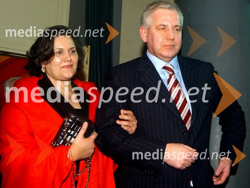 Mirjana Sanader, žena hrvaškega premiera in Ivo Sanader, hrvaški premierVlada Republike Hrvaške