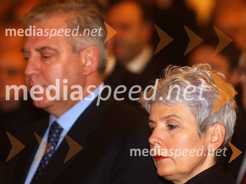 Ivo Sanader, hrvaški premier in Jadranka Kosor, podpredsednica hrvaške vladeVlada Republike Hrvaške