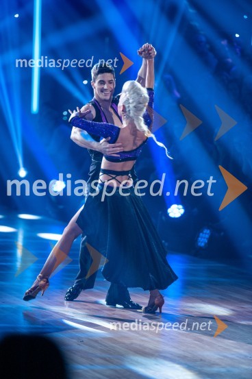  Franko Bajc, zmagovalec resničnostnega šova Kmetija 2018;  Svetlana Cigoj, model, trenerka športnih plesovZvezde plešejo 2019, osma oddaja