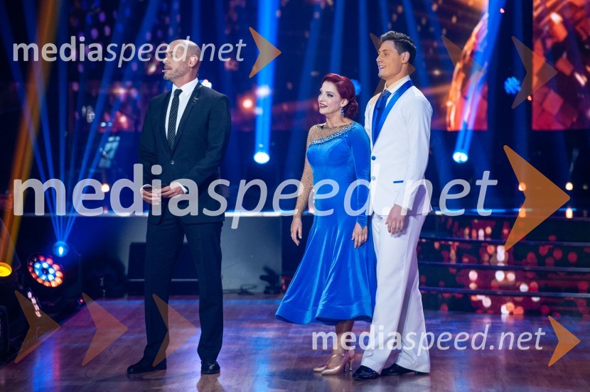  Peter Poles, televizijski voditelj;  Tanja Žagar, pevka;  Arnej Ivkovič, plesalecZvezde plešejo 2019, osma oddaja