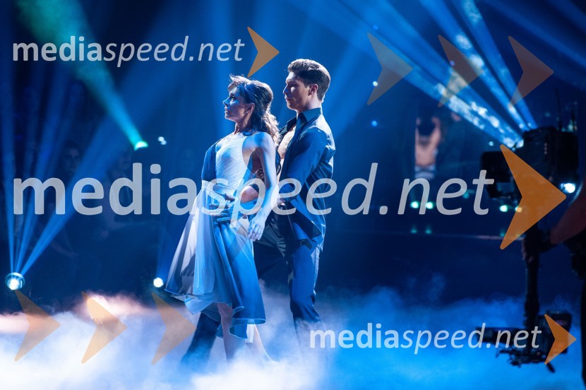  Tina Gorenjak, igralka;  Miha Vodičar, plesalecZvezde plešejo 2019, osma oddaja