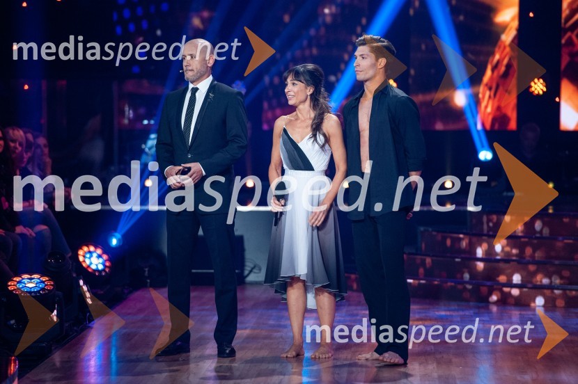  Peter Poles, televizijski voditelj;  Tina Gorenjak, igralka;  Miha Vodičar, plesalecZvezde plešejo 2019, osma oddaja