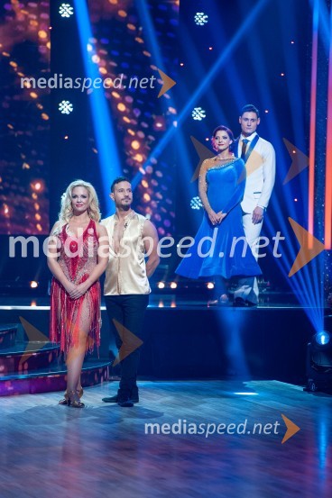  Špela Grošelj, pevka;  Miha Perat, plesalec;  Tanja Žagar, pevka;  Arnej Ivkovič, plesalecZvezde plešejo 2019, osma oddaja